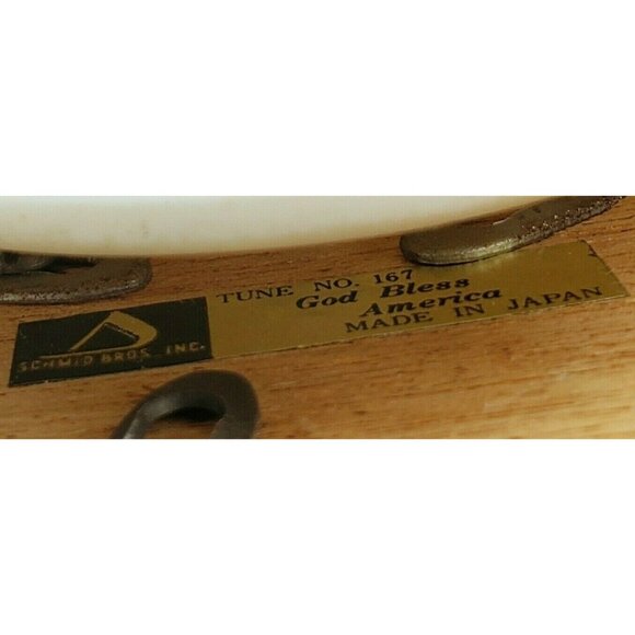 Vintage Schmid Bros Inc Tune No 167 God Bless America Made In Japan Music Box - Picture 10 of 12